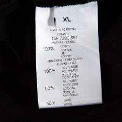 Givenchy Black Cotton Star Patch Crew Neck T-Shirt XL