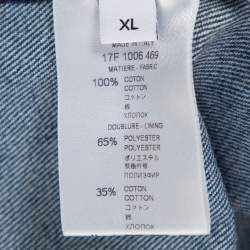 مملوكة مسبقًا Givenchy Blue Logo Print Denim Button Front Jacket XL