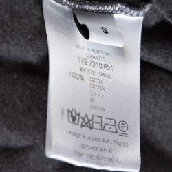 Pre Owned Givenchy Dark Grey Melange Cotton Cuban Fit T-Shirt S