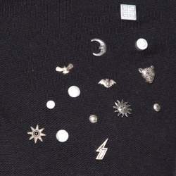 Pre Owned تي شيرت بولو جيفنشي قصه مجسمه مزين رموز متعددة قطن أسود مقاس صغير (سمول)