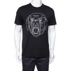 Pre Owned تي شيرت جيفنشي قصه كوبان قطن مطبوع روتويلر مرسام أسود مقاس كبير (لارج)