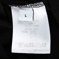 Pre Owned تي شيرت جيفنشي قصه كوبان قطن مطبوع روتويلر مرسام أسود مقاس كبير (لارج)