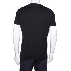 Pre Owned تي شيرت جيفنشي قصه كوبان قطن مطبوع روتويلر مرسام أسود مقاس كبير (لارج)