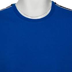 Pre Owned تي شيرت جيفنشي قطن أزرق تريكو فور جي ويبينغ مقاس متوسط - ميديوم