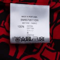 Givenchy Red Monster Print Cotton Hawaiian Shirt XL