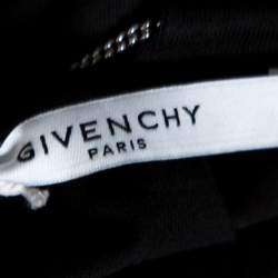 مملوكة مسبقًا تي شيرت جيفنشي تريكو قطن أسود بسلسلة مزينة مقاس كبير جدًا - إكس لارج