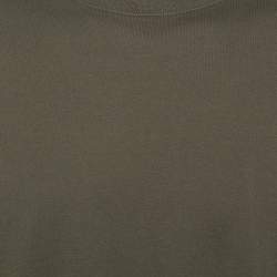 Pre Owned تي شيرت جيفنشي كولومبيان باتش شعار قطن أخضر زيتوني XL