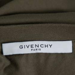 Pre Owned تي شيرت جيفنشي كولومبيان باتش شعار قطن أخضر زيتوني XL