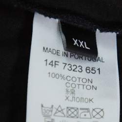 Givenchy Black Elmerinda Print Cotton Crew Neck T-Shirt XXL
