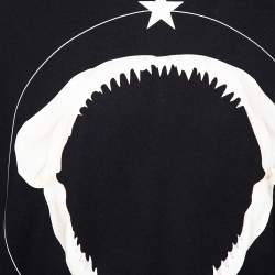 مملوكة مسبقًا تي شيرت جيفنشي رقبة مستديرة قطن طباعة فك سمكة قرش أسود XXL