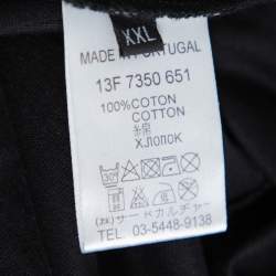 مملوكة مسبقًا تي شيرت جيفنشي رقبة مستديرة قطن طباعة فك سمكة قرش أسود XXL