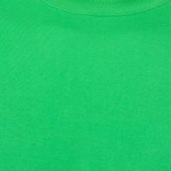 Pre Owned تي شيرت جيفنشي رقبة مستديرة تفاصيل حمالة كتف مغايرة تريكو أخضر نيون L