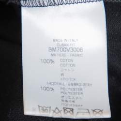 Pre Owned Givenchy Black Cotton Pique Star Embroidered Polo T Shirt XXL