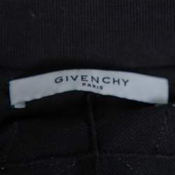 Pre Owned Givenchy Black Cotton Pique Star Embroidered Polo T Shirt XXL