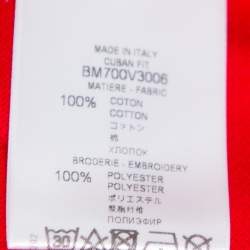 مملوكة مسبقًا Givenchy Red Cotton Pique Star Embroidered Polo T Shirt XXL
