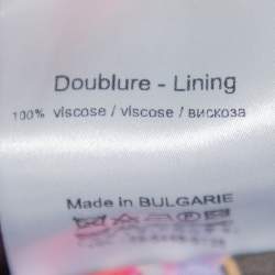 Pre Owned Givenchy Black Wool & Mohair Floral Lined Tailored Blazer L