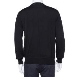 مملوكة مسبقًا سويتر جيفنشي تريكو انتارسيا مطبوع كلب روتويلر صوف أسود مقاس كبير (لارج)