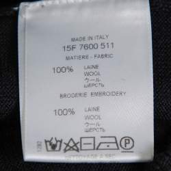 مملوكة مسبقًا سويتر جيفنشي تريكو انتارسيا مطبوع كلب روتويلر صوف أسود مقاس كبير (لارج)