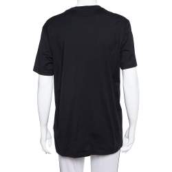 Givenchy Black Cotton Devil Print Crewneck T-Shirt L