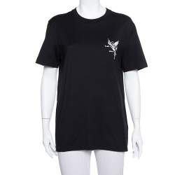Givenchy Black Cotton Devil Print Crewneck T-Shirt L