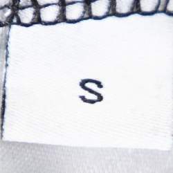 Pre Owned سويت شيرت جيفنشي نمط ممزق تريكو مطبوع بالشعار أسود مقاس صغير - سمول