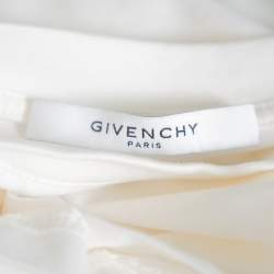 Pre Owned تي شيرت جيفنشي برقبة مستديرة قطن أبيض مطبوع مقاس صغير - سمول