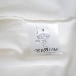 Pre Owned تي شيرت جيفنشي برقبة مستديرة قطن أبيض مطبوع مقاس صغير - سمول