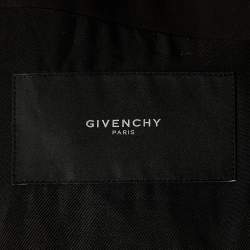مملوكة مسبقًا Givenchy Black Cotton Contrast Trim Detail Button Front Jacket XL