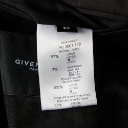 مملوكة مسبقًا Givenchy Black Cotton Contrast Trim Detail Button Front Jacket XL