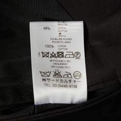 مملوكة مسبقًا Givenchy Black Cotton Contrast Trim Detail Button Front Jacket XL