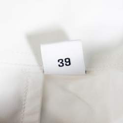 مملوكة مسبقًا قميص جيفنشي أزرار أمامية قطن مطرز نجمة أبيض مقاس وسط (ميديوم)