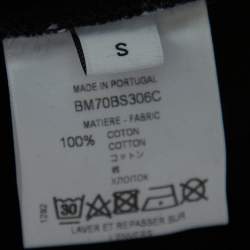 Pre Owned Givenchy Black Cotton Blurred Logo Printed Hoodie S