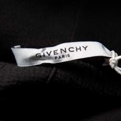 Pre Owned Givenchy Black Cotton Logo Printed Distressed Hoodie S
