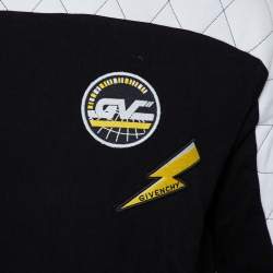 Pre Owned Givenchy Black Cotton Quilted Patch Detail Crewneck Sweatshirt S