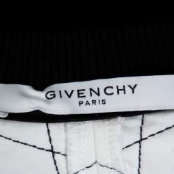 Pre Owned Givenchy Black Cotton Quilted Patch Detail Crewneck Sweatshirt S