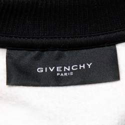 Pre Owned Givenchy Red & Black Cotton Tartan Doberman Printed Crewneck Sweatshirt S
