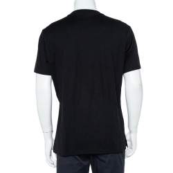 Pre Owned Givenchy Black Graphic Print Cotton Crewneck T-Shirt XL