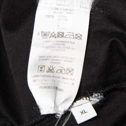 Pre Owned Givenchy Black Graphic Print Cotton Crewneck T-Shirt XL