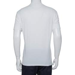 مملوكة مسبقًا Givenchy White Distressed Logo Print Cotton T-Shirt XL