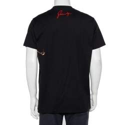 مملوكة مسبقًا Givenchy Black Lion Printed  Signature Cotton Oversized T-Shirt S