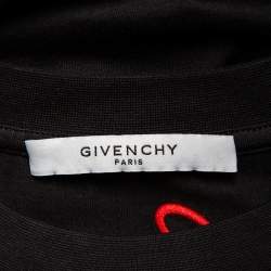 مملوكة مسبقًا Givenchy Black Lion Printed  Signature Cotton Oversized T-Shirt S