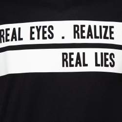 مملوكة مسبقًا Givenchy Black Cotton Realize Crew Neck T-Shirt S