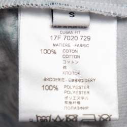 Pre Owned تي شيرت جيفنشي  قطن أزرق مطبوع رقبة مستديرة مقاس صغير - سمول