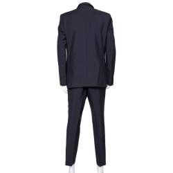 Pre Owned Givenchy Navy Blue Wool & Mohair Suit 3XL