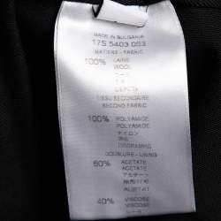 Pre Owned Givenchy Black Wool Contrast Trim Detail Track Pants XS