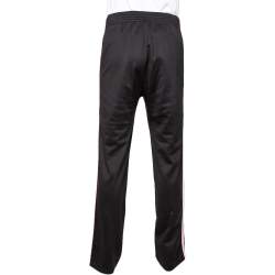 Pre Owned Givenchy Black Jersey Side Stripe Band Detail Track Pants L