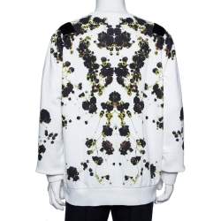 Pre Owned سويتشيرت جيفنشي رقبة مستديرة كبير قطن طباعة زهور أبيض مقاس صغير