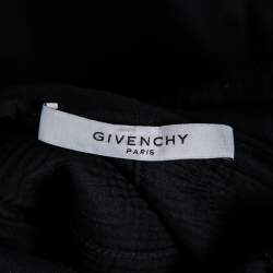 Givenchy Black Cotton Knit Logo Printed Distressed Oversized Hoodie S