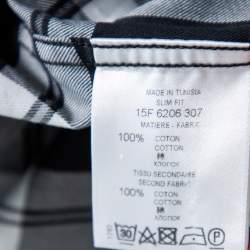 Givenchy Black Plaided Cotton Contrast Paneled Button Front Shirt M