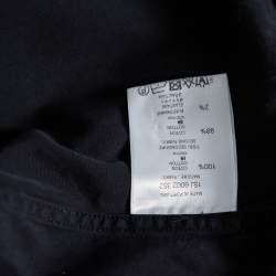 Givenchy Black Cotton Contrast Detail Button Front Shirt M